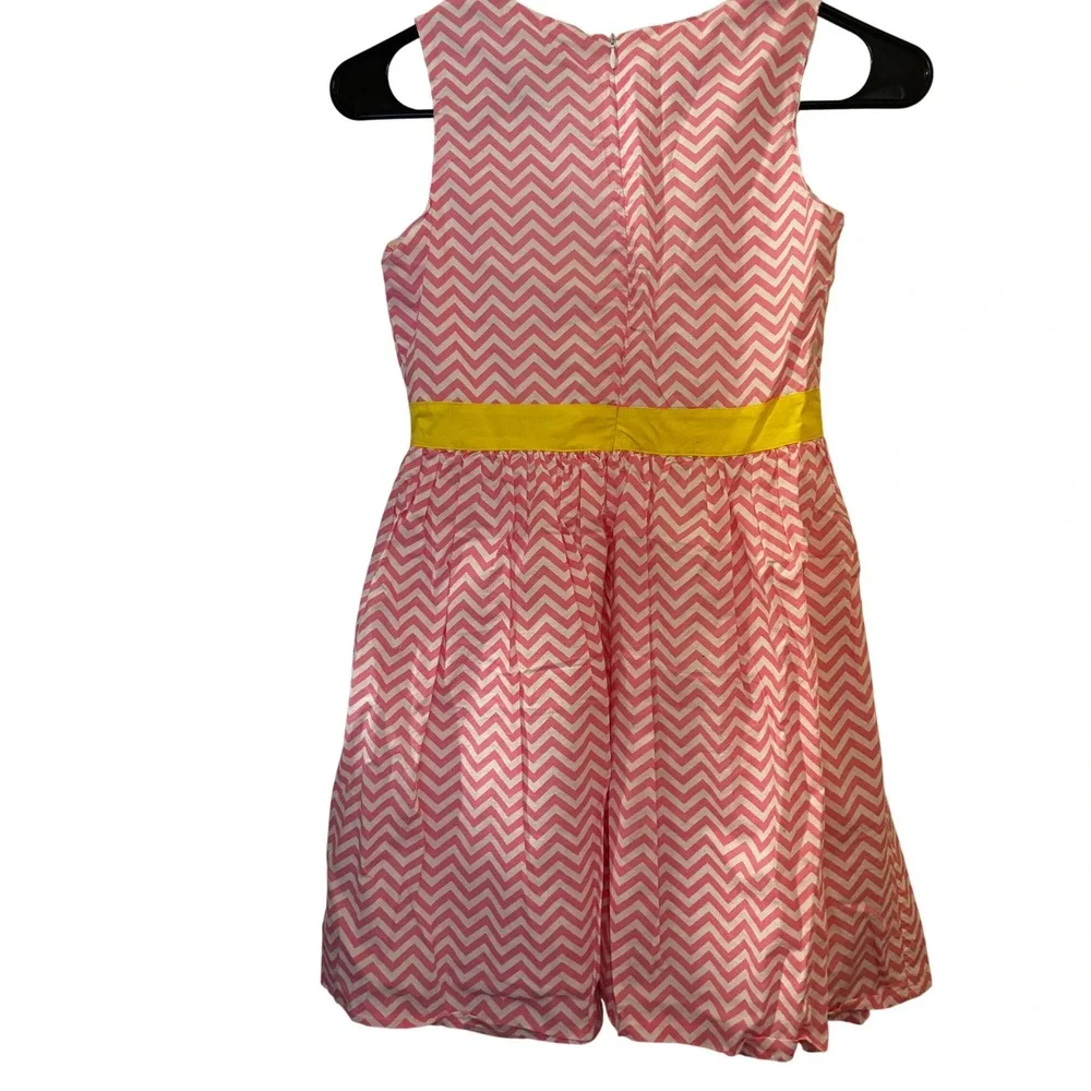 Tooby Doo New‎ York Girls Sundress Sz 12 /152 Pink White Designer Party